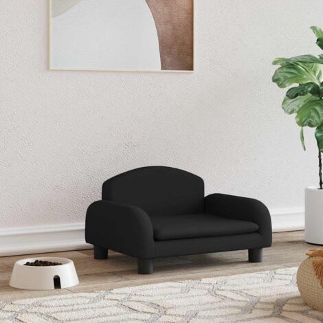 Lit pour chien Canapé chien  design scandinave noir 50x40x30 cm tissu 37945