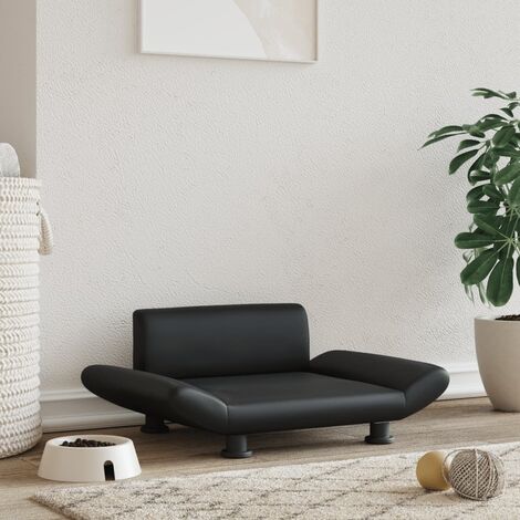 Lit pour chien Canapé chien  design scandinave noir 70x45x28 cm similicuir 41684