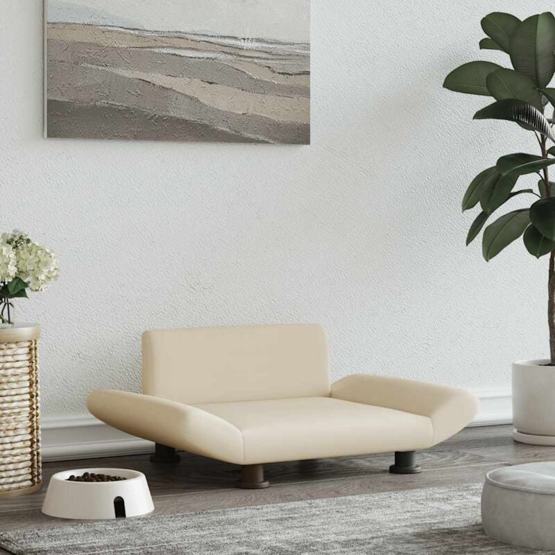 Lit pour chien, Canapé chien, Matelas pour chien crème 70x45x28 cm tissu WLE778311 design in