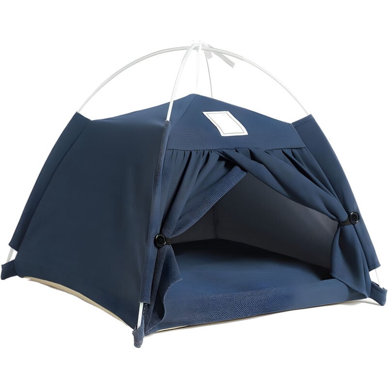 Lit pour chien chat,Tente de couchage pour animaux de compagnie, amovible en coton et lin, tente d'intérieur pour chats, chiens, animaux de petite et