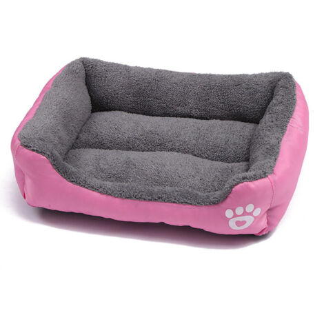 Lit pour chien/chien, lavable et moelleux, rose, taille S