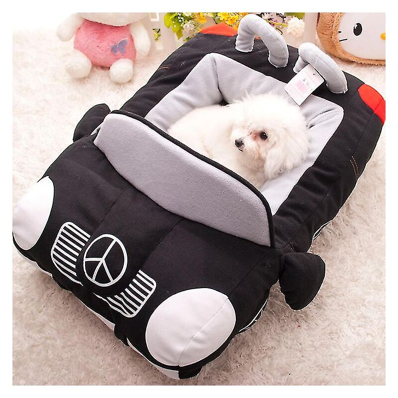 Fei Yu - Lit pour chien cool en forme de voiture pour chat, litière douce pour chiot, oreiller chaud