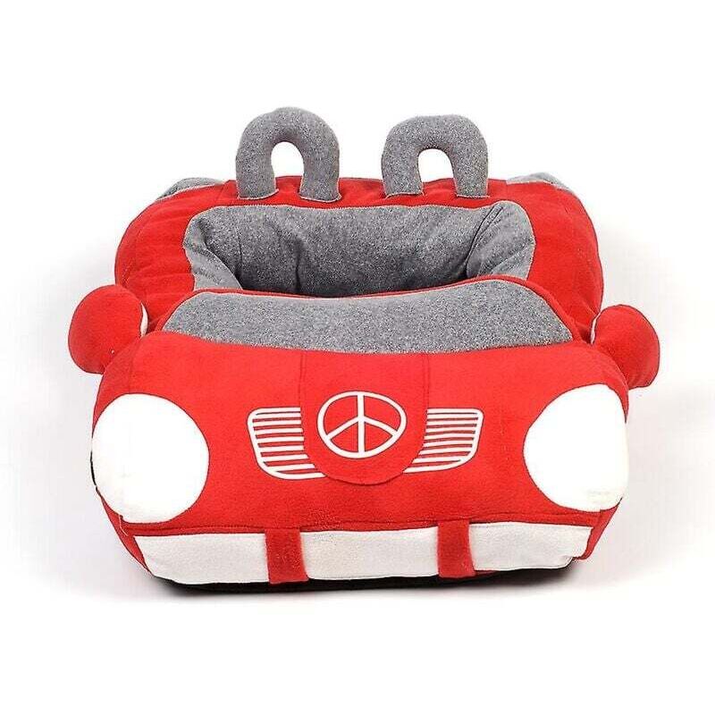 Lit pour chien cool en forme de voiture pour chat, litière douce pour chiot, oreiller chaud