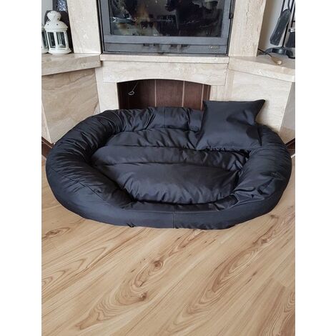 Lit pour chien en cuir artificiel XXL - coussin pour chien canapé pour chien lit pour chat panier pour chien - étanche 110 X 80 cm