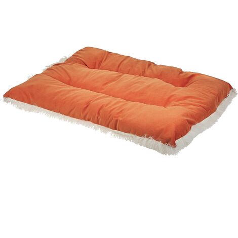Lit pour Chien en Polyester et Velours avec Franges 70 x 55 cm Orange Ergani - Orange