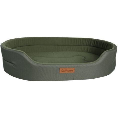 Lit pour chien et chat vert taille L 65×45×14cm, tissu Oxford anti-morsures, antihumidité, toutes saisons, lavable, pour animaux ≤10kg
