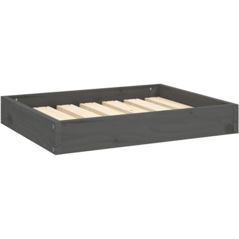 VIDAXL Lit pour chien Gris 61,5x49x9 cm Bois de pin solide