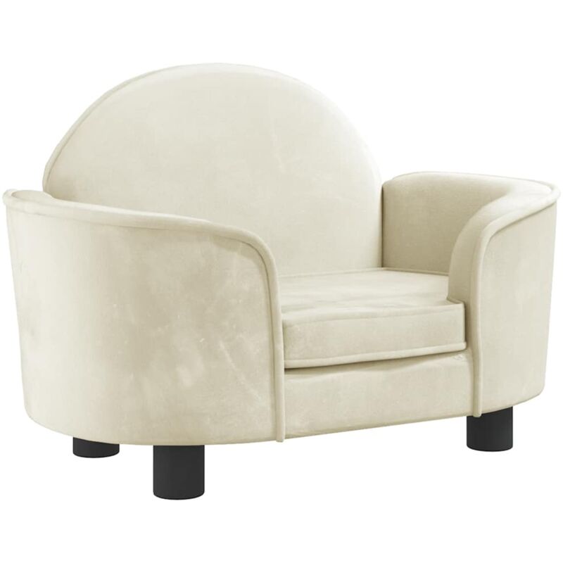 Lit pour chien crème 66x40x45 cm velours Vidaxl