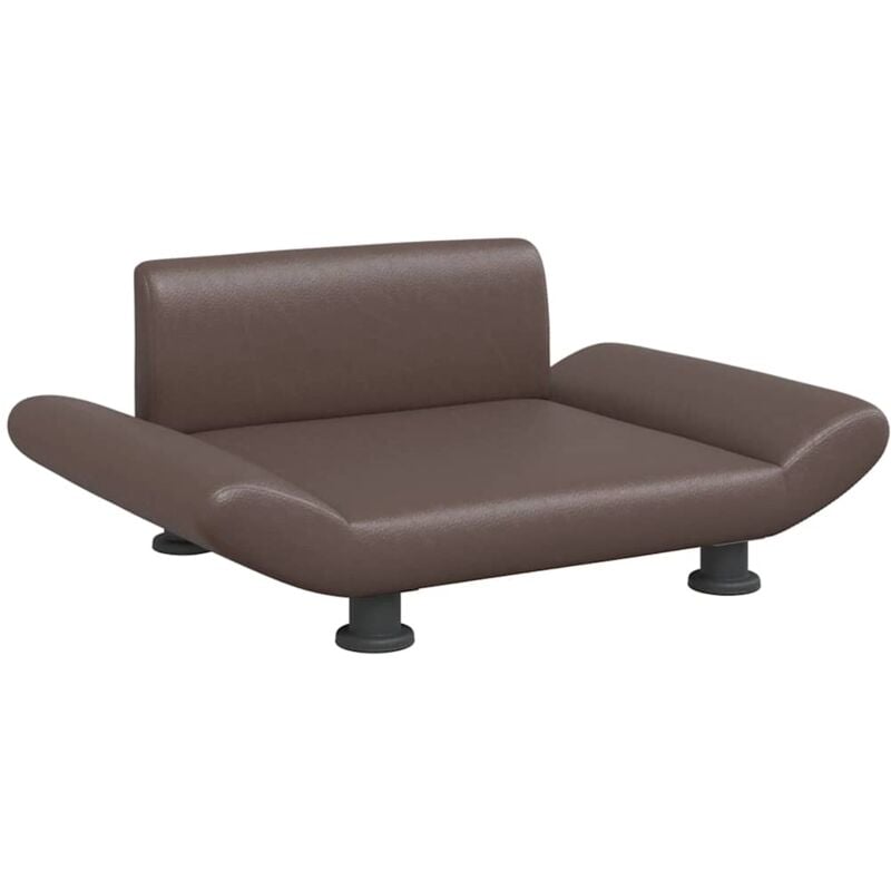 Lit pour chien marron 70x45x28 cm similicuir vidaXL