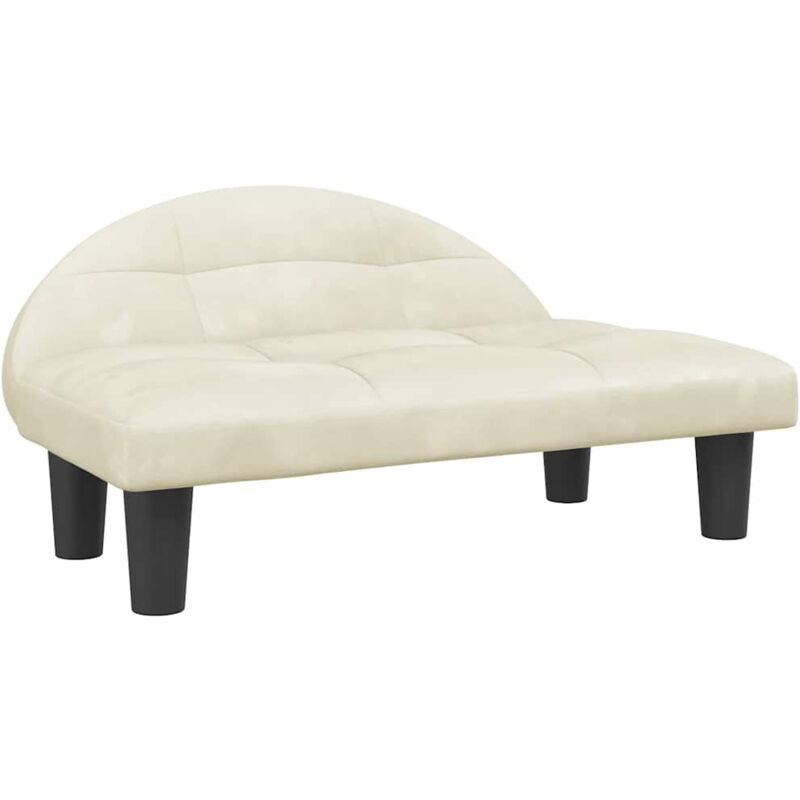 Lit pour chien crème 70x52x30 cm velours Vidaxl