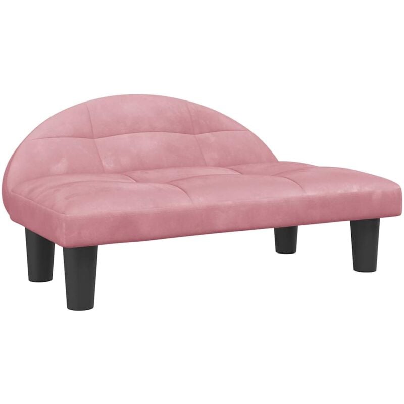 Lit pour chien rose 70x52x30 cm velours Vidaxl