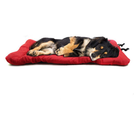 lit pour Chien imperméable et Pliable, Facile à Nettoyer, Tapis pour Chien en Tissu Oxford Durable, adapté aux canapés, aux caisses, etc. Convient à Un Usage extérieur, 90x60 cm (Rouge)
