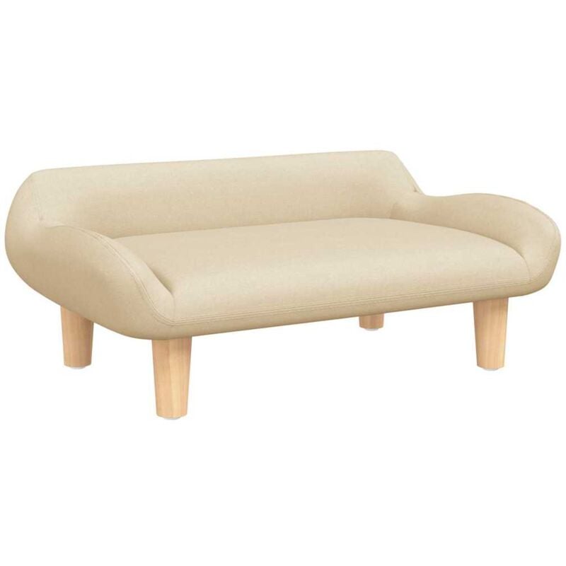 Lit pour chien crème 70x40x24 cm tissu Vidaxl