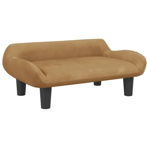 Lit pour chien marron 70x40x24 cm velours CFW91708
