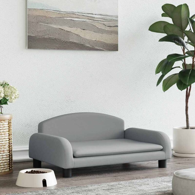 Lit pour chien gris clair 70x45x30 cm tissu vidaXL