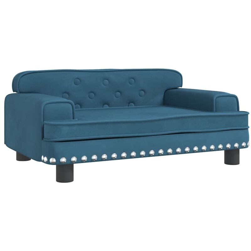 Lit pour chien bleu 70x45x30 cm velours Vidaxl