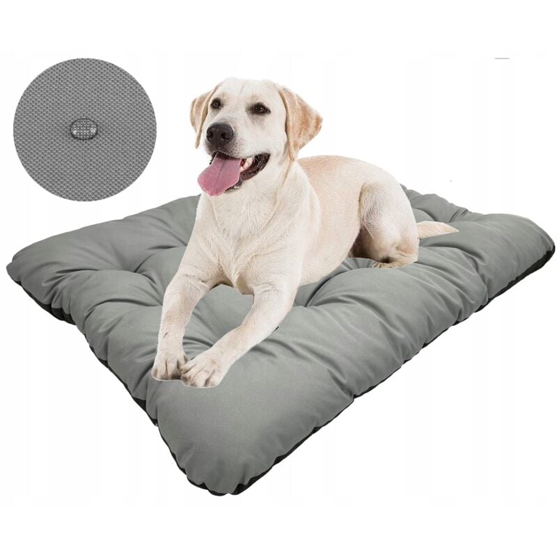 Lit pour chien, oreiller PRESTIGE, 100x70 cm, imperméable, gris