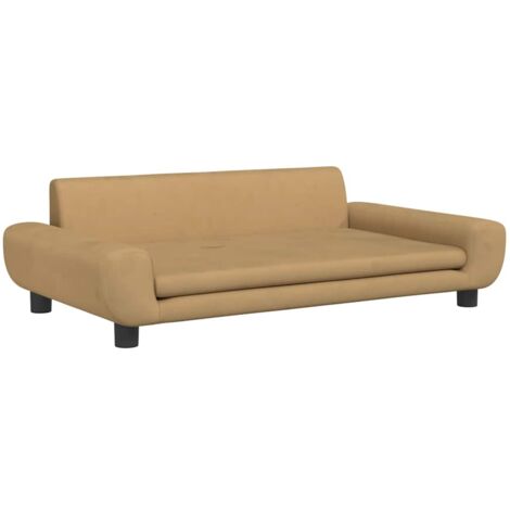 Lit pour chien panier canapé confortable 100 x 54 x 33 cm velours marron