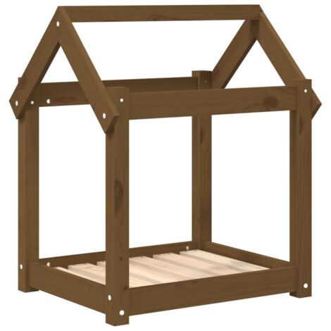 Lit pour chien panier canapé confortable 61 x 50 x 70 cm bois de pin solide marron