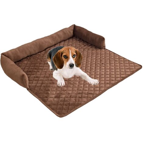 Lit pour chien - Protection canapé - Lit pour chien fait à la main - Lavable - Coussin de canapé - Tapis moelleux pour chien - Pour grands, moyens et petits (café, 75 × 75 cm)