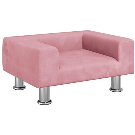 Lit pour chien rose 50x40x26,5 cm velours CFW79879