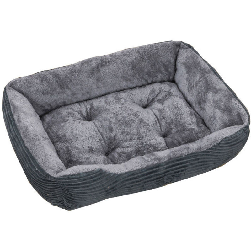 Gabrielle Lit pour chien super doux gris 50x38x15cm Couchage pour chien
