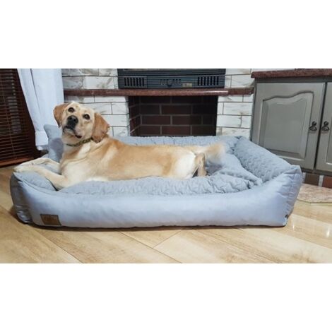 Lit pour chien XXL en cuir artificiel - coussin pour chien canapé pour chien lit pour chat panier pour chien - imperméable - 120x90