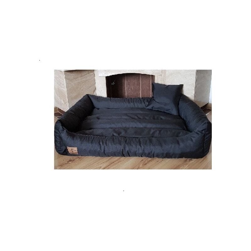 Lit pour chien xxl en cuir artificiel noir - coussin pour chien canapé pour chien lit pour chat panier pour chien - imperméable - Le noir