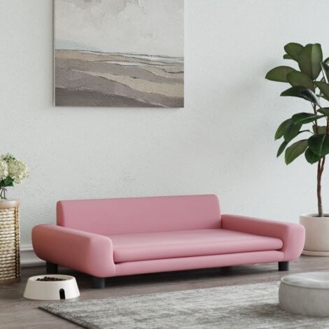 Lit pour chien，Lit pour animal rose 100x54x33 cm velours CFW728983