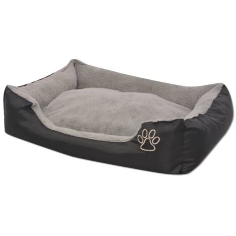 Lit pour chiens  Lit pour animal avec coussin rembourré Taille XXL Noir CFW18674