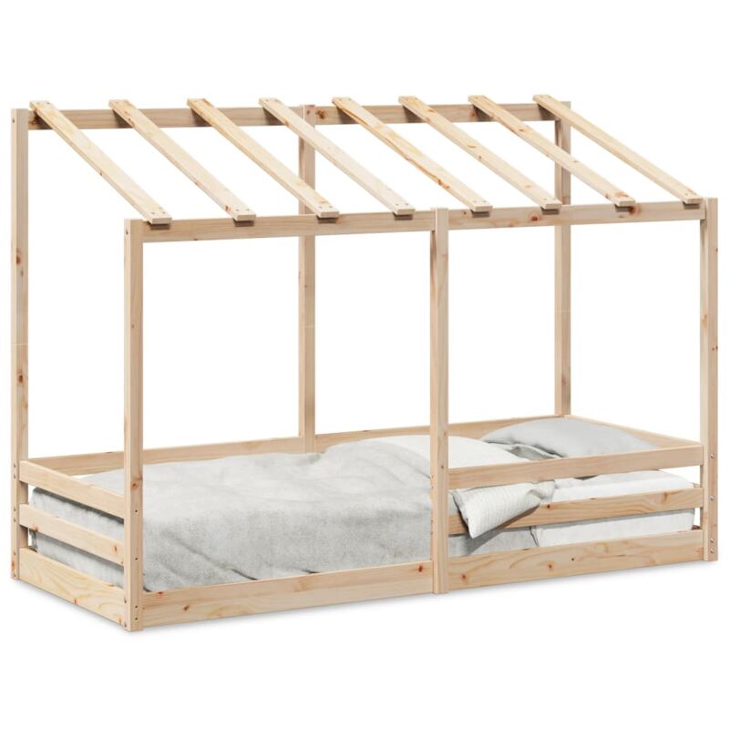 Vidaxl - Lit pour enfants avec toit 75x190 cm bois massif de pin