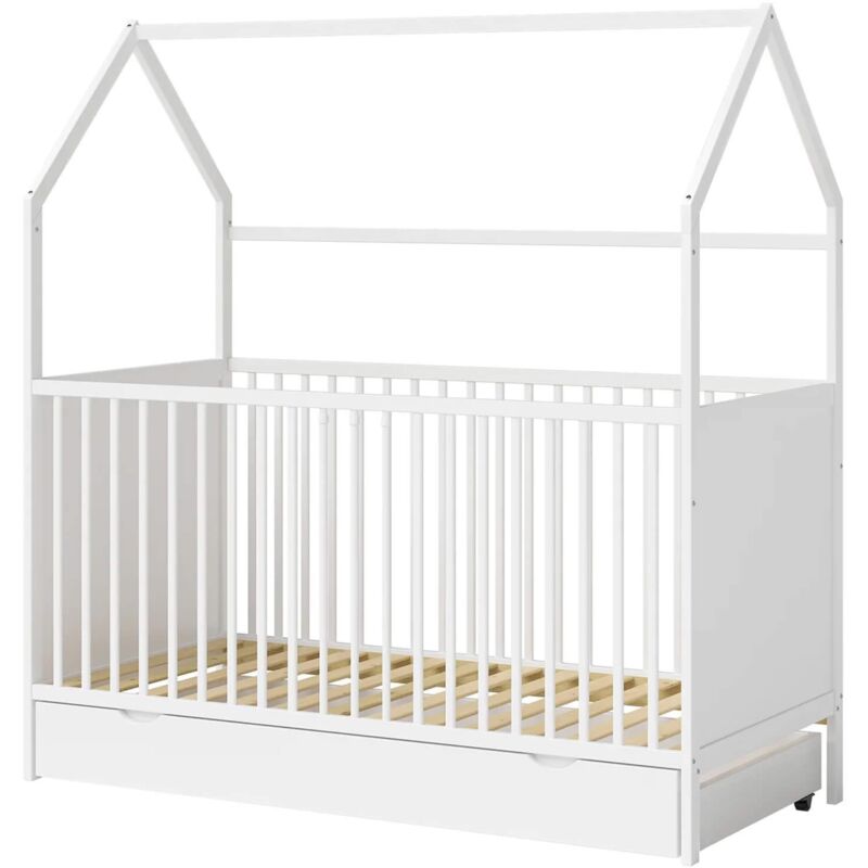 Mobili Rebecca - Lit pour Enfants Rebecca Mobili Asimina 154,5x142,5x74,5 Pin Blanc Marron Clair Scandinave Mobili Rebecca - Lit pour Enfants Rebecca Mobili Asimina 154,5x142,5x74,5 Pin Blanc Marron Clair Scandinave