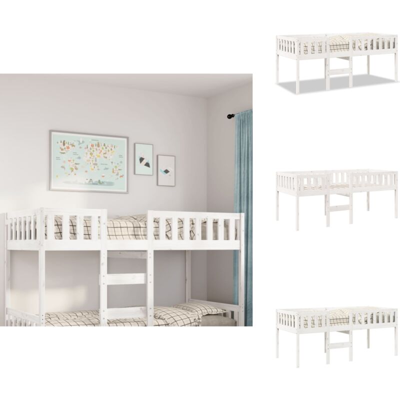 Vidaxl - Lit pour enfants sans matelas blanc 90x190cm bois de pin massif - Lit Pour Enfant - Lits Pour Enfants - Lit Mezzanine - Lit Mezzanine Simple