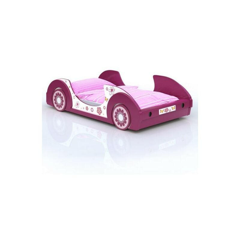 Le Poisson Qui Jardine - Lit pour enfants Voiture de sport de couleur rose.