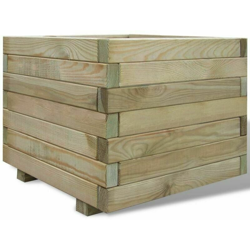 Lit rectangulaire rectangulaire en bois différentes tailles Lit surélevé 50x50x40 cm Bois Carré Taille : 50x50x40 cm - Vidaxl