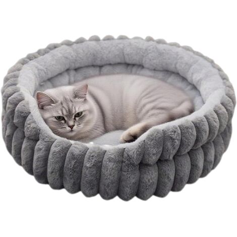 Lit Rond pour Chat - Doux et Lavable - Tapis de Meubles en