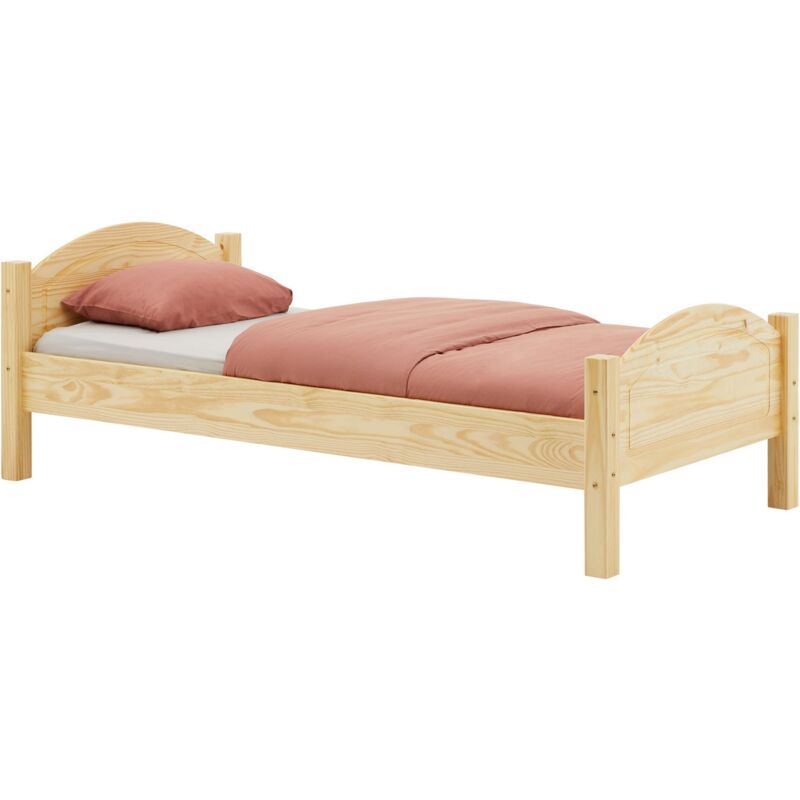 Idimex - Lit simple flims, 90 x 190 cm en pin massif finition naturelle