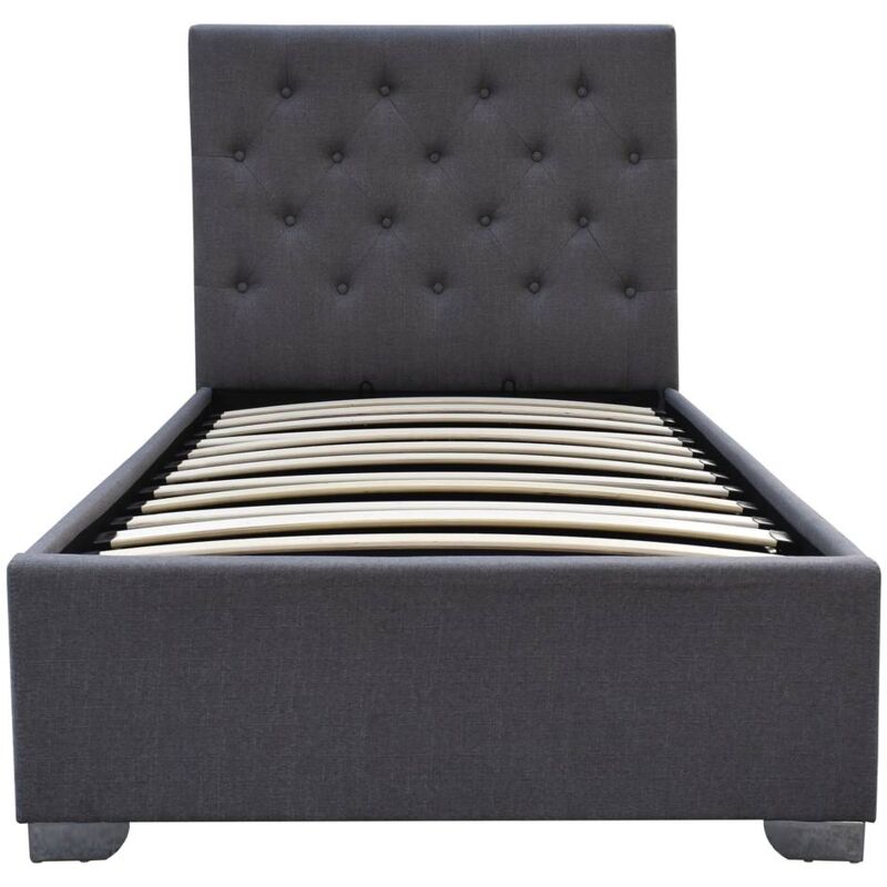 Habitat Et Jardin - Lit simple avec coffre 'Tino' - 90 × 190 cm - Gris