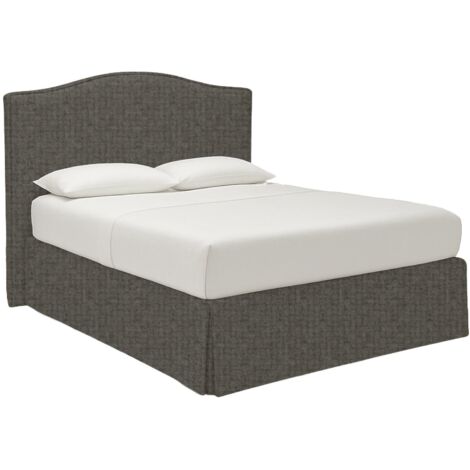 Lit Simple Eccles, Déhoussable, Coffre Made in Italy, Gris Taupe