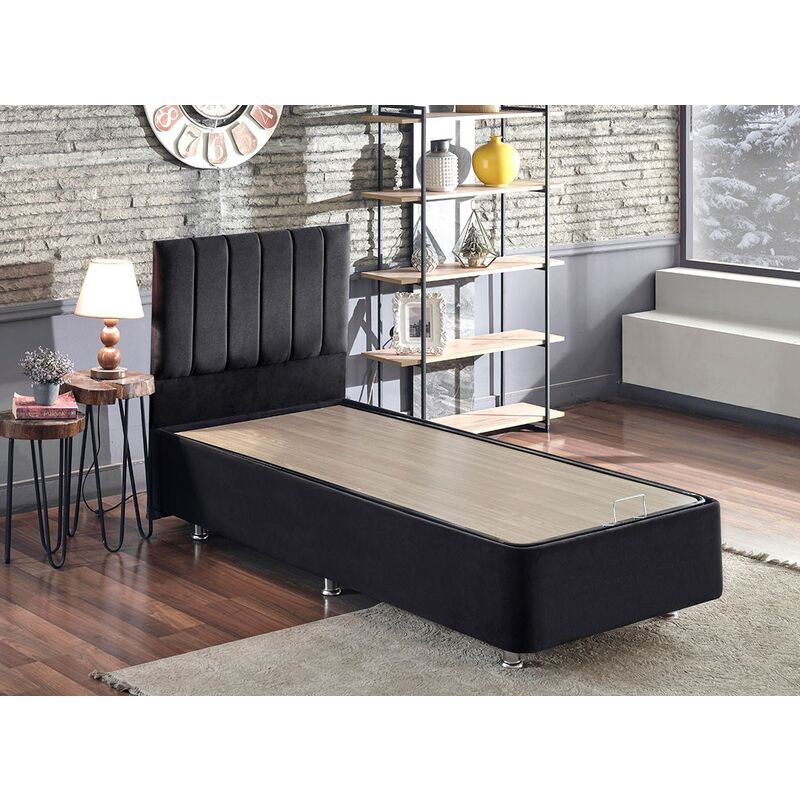 Ensemble tête de lit et cadre de lit avec coffre de rangement Rika-90x190 Ensemble tête de lit et cadre de lit avec coffre de rangement Rika-90x190