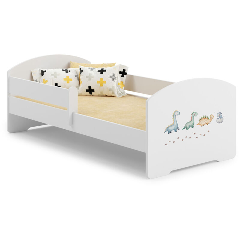 Lit simple Luk 140x70 avec oeuvre - Dinosaures