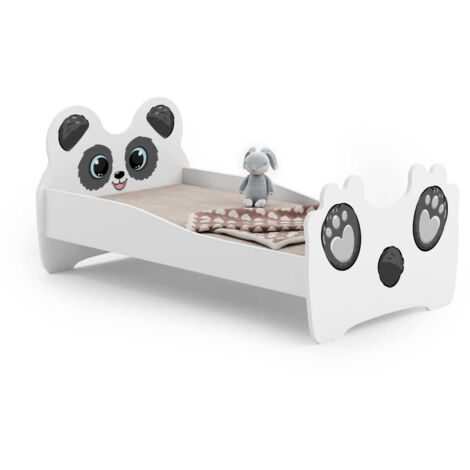 Lit simple Panda 70x140 avec matelas, sommier