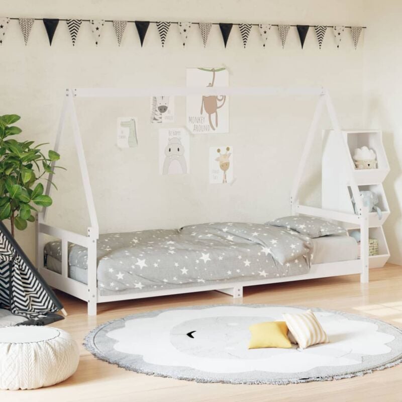 Vidaxl - Cadre de lit pour enfants blanc 80x200 cm bois de pin massif