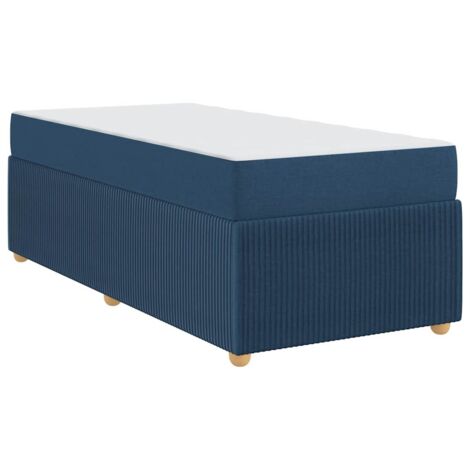 Lit simple，Lit adulte，Cadre de lit avec matelas avec matelas Bleu 80 x 200 cm tissu CFW2898511