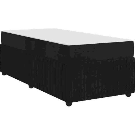 Lit simple，Lit adulte，Cadre de lit avec matelas avec matelas Noir 80 x 200 cm Velours CFW7680016