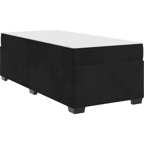 Lit simple，Lit adulte，Cadre de lit avec matelas avec matelas Noir 80 x 200 cm Velours CFW8998120