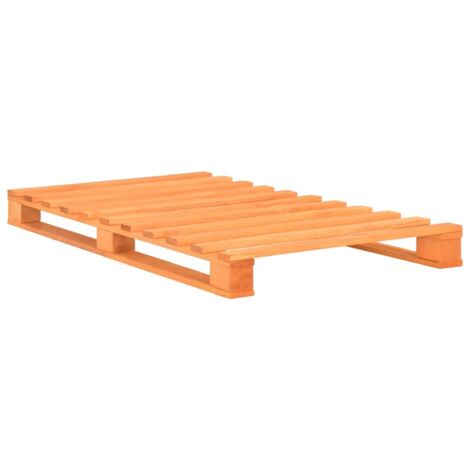 Lit simple，Lit adulte，Cadre de lit de palette sans matelas 100x200cm bois massif CFW8084120