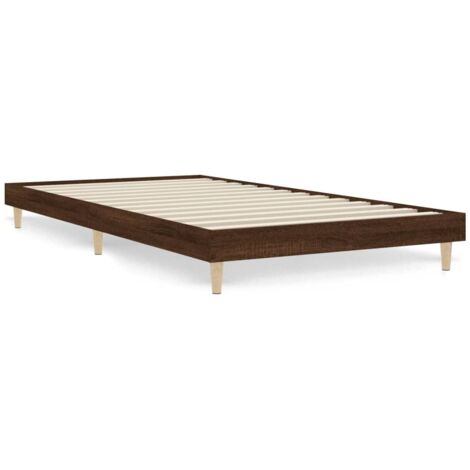 Lit simple,Lit adulte,Cadre de lit sans matelas chêne marron 90x200cm bois ingénierie CFW9484545