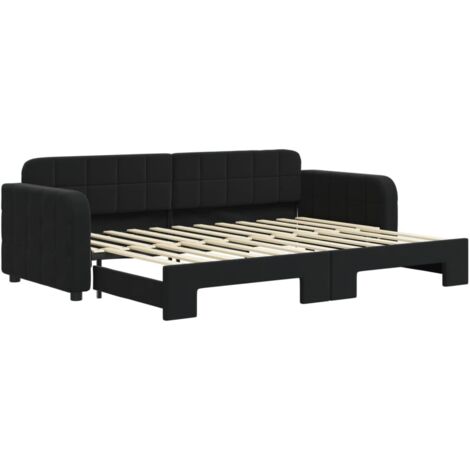 Lit simple,Lit adulte,Lit de jour avec gigogne sans matelas 80x200 cm CFW62396