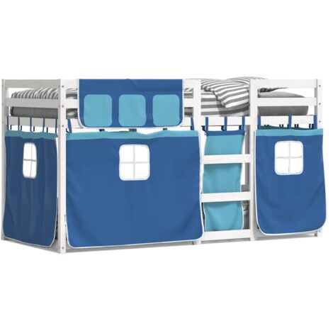 Lit simple，Lit Adulte，Lit superposé sans matelas 90x200 cm bois de pin massif CFW862268